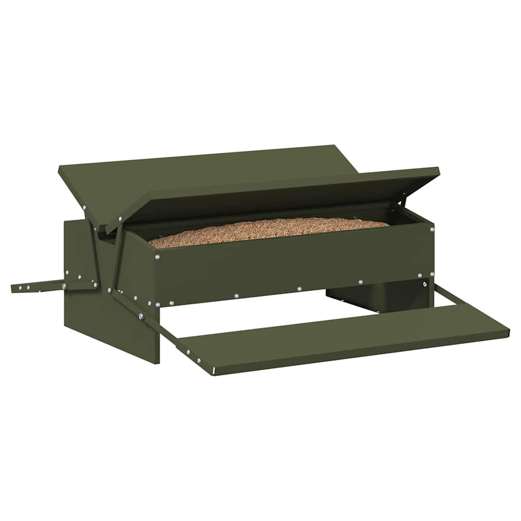 Hühnertretfeeder Schwarz 48,5 x 39,5 x 19 cm