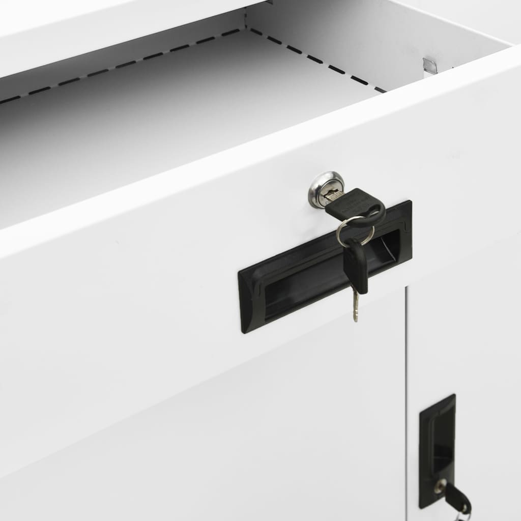 Büroschrank mit Pflanzkasten Anthrazit 90x40x125 cm Stahl