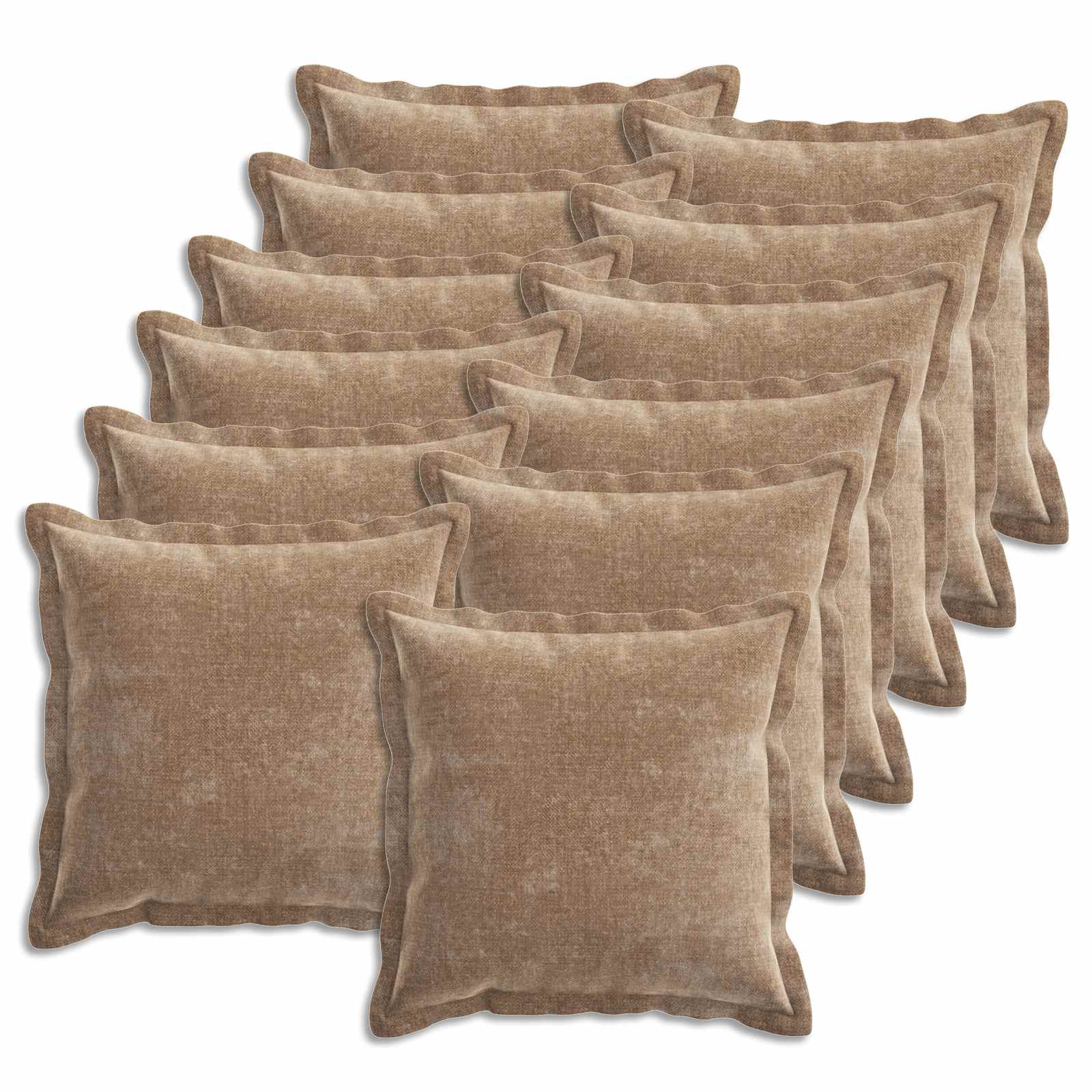 Kissenbezug 2 Stk. HOUTEN Dunkelgrau 30 x 30 cm Chenille-Stoff
