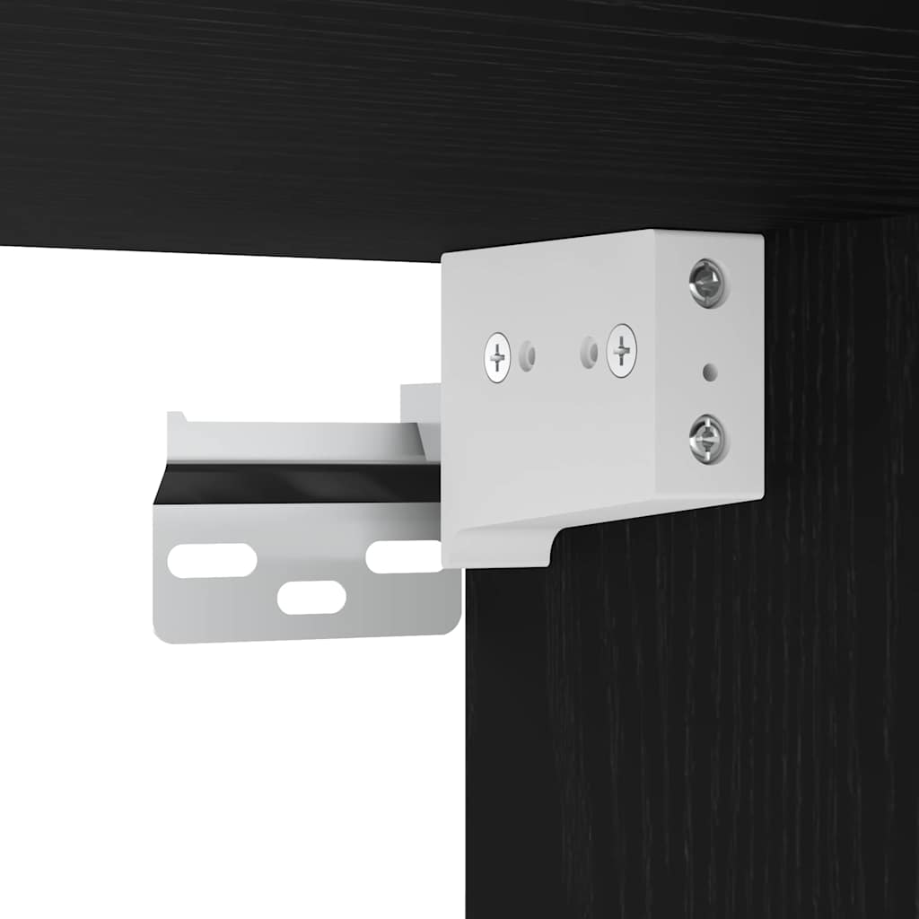 2-tlg. Badmöbel-Set Schwarz Holzwerkstoff