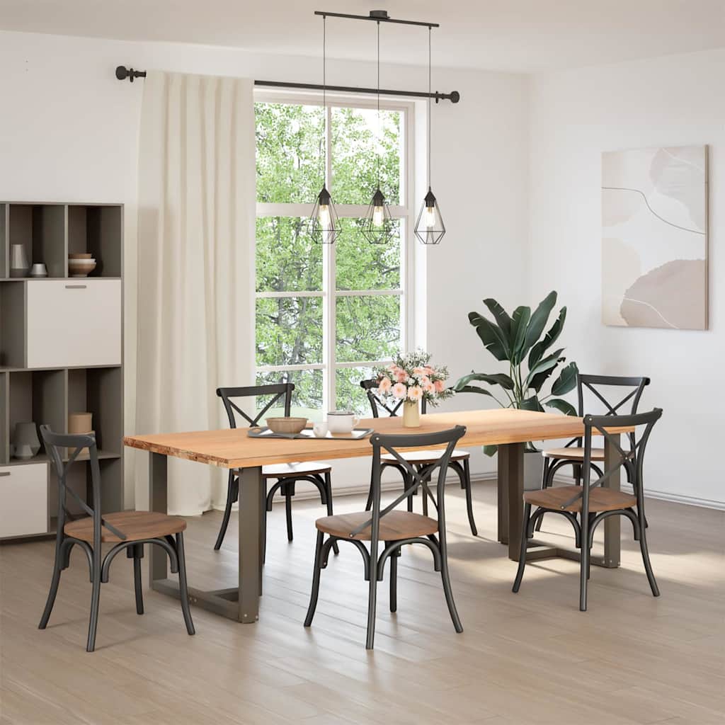 Couchtischbeine T-Form 2 Stk. Schwarz 30x25x(30-31) cm Stahl