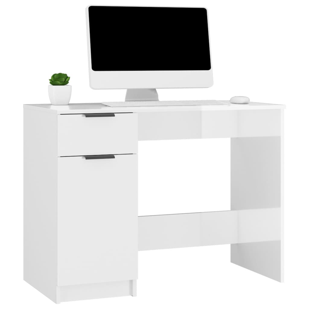 Schreibtisch Weiß 100x50x75 cm Holzwerkstoff