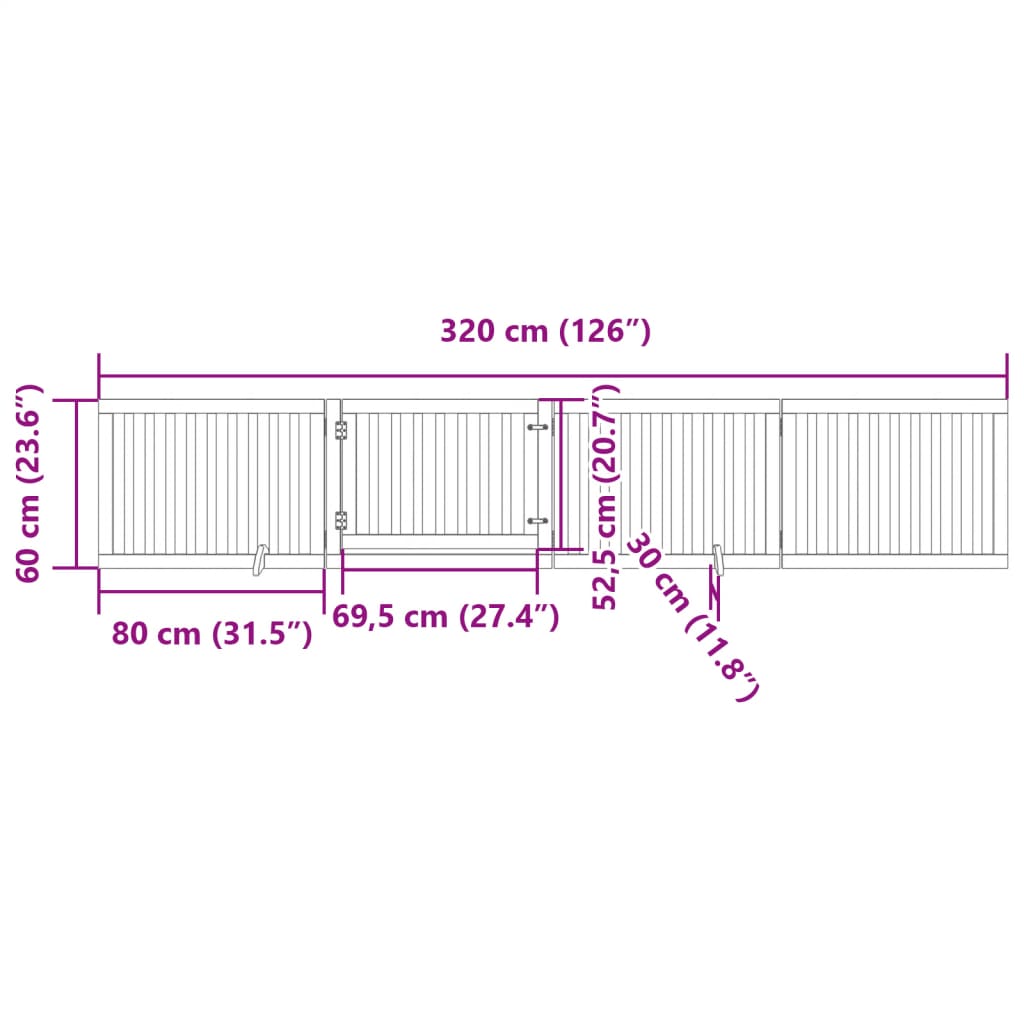 Hundegitter Faltbar 3 Paneele 150 cm Pappelholz