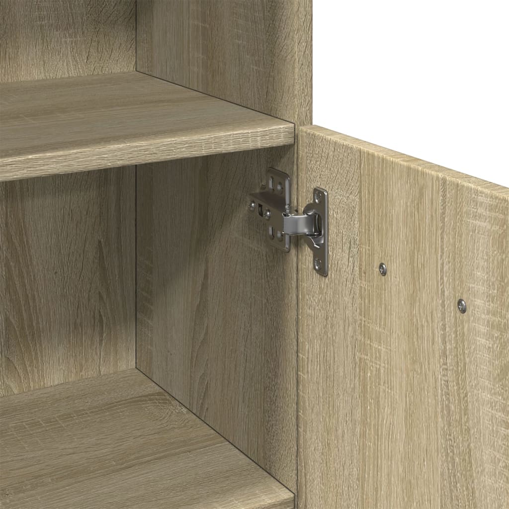 Badezimmerschrank Weiß 30x30x179 cm Holzwerkstoff