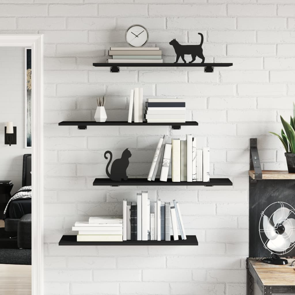 Bücherregal-Bretter 4 Stk. Weiß 40x10x1,5 cm Holzwerkstoff