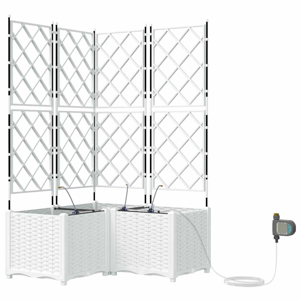 Garten-Pflanzgefäß 4 Stk. Braun 160 x 40 x 22 cm PP