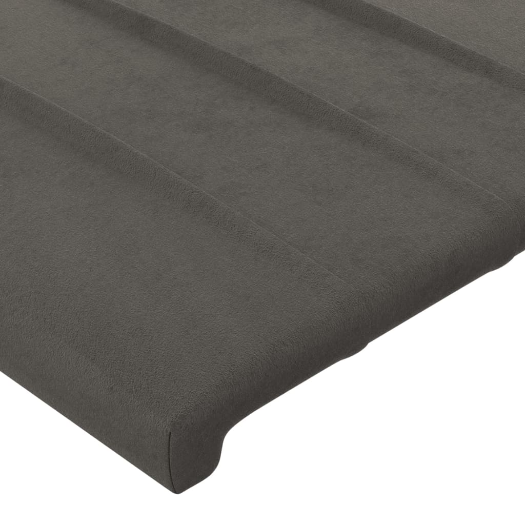 Kopfteil Hellgrau 80x5x118/128 cm Samt