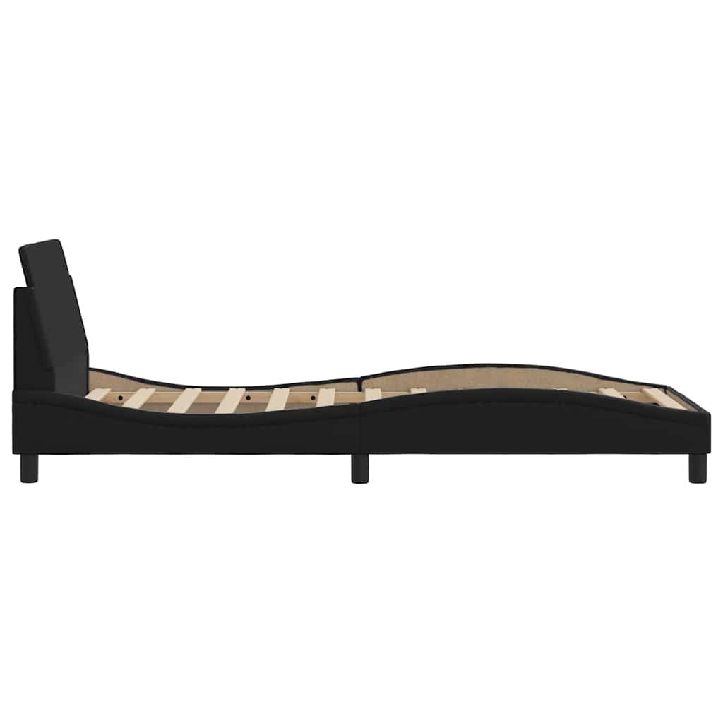 Bettgestell "Dover" Schwarz 80x200 cm Kunstleder