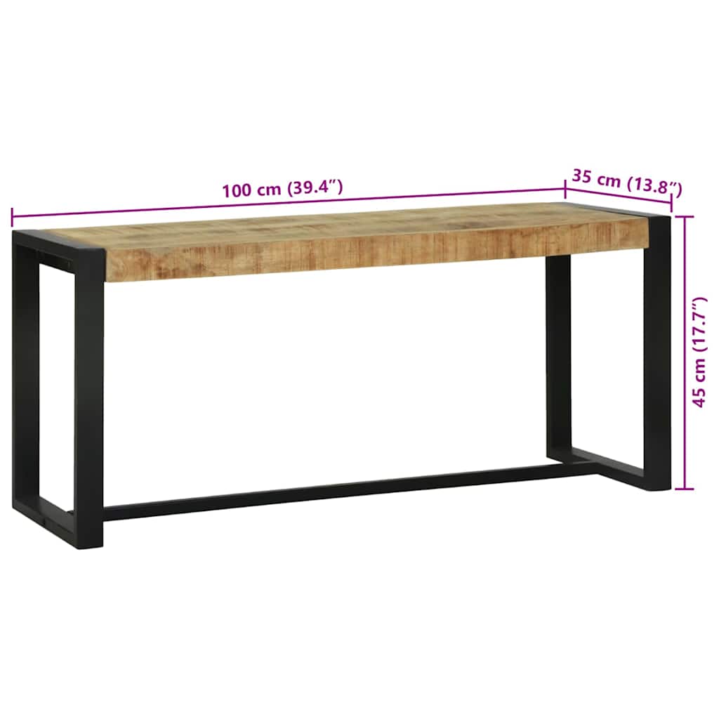 Bank Mehrfarbig 60x35x45 cm Massivholz Altholz