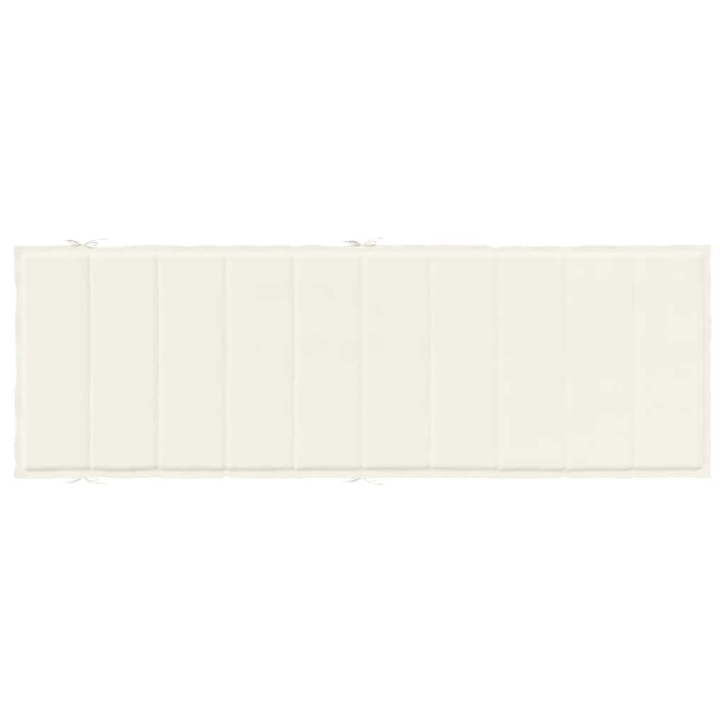 Sonnenliegen-Auflage Melange Anthrazit 186x58x4 cm Stoff