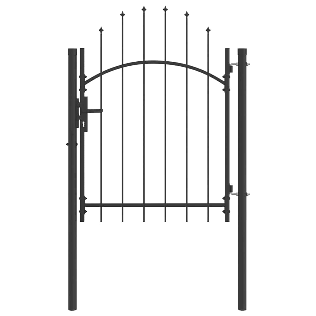 Gartentor Woerden Stahl 1x1 m Schwarz