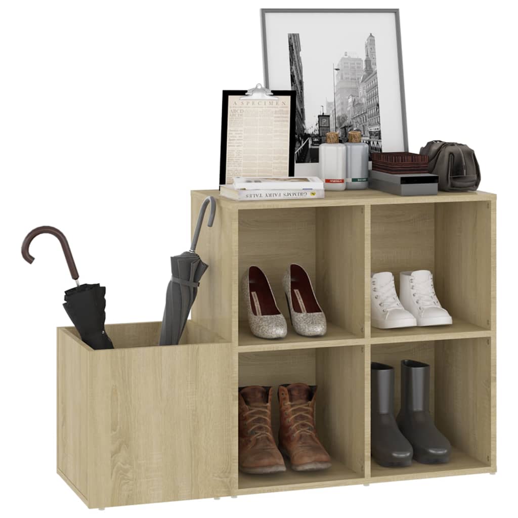 Flur-Schuhschrank Weiß 105x35,5x70 cm Holzwerkstoff