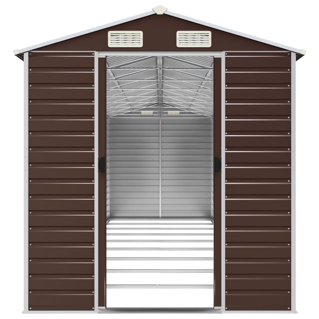 Gerätehaus Grün 191x130x198 cm Verzinkter Stahl