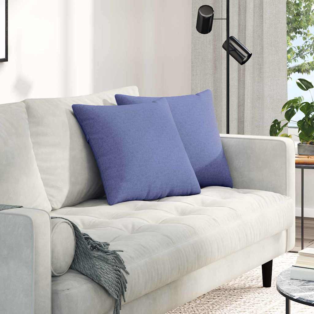 Sofakissen 2 pcs Hellgrau 50 x 30 cm Stoff