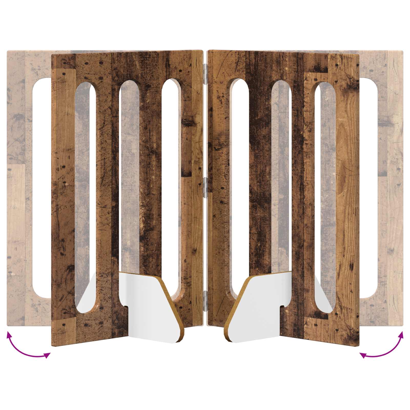 Faltbarer Haustierzaun 2 pcs Weiß 100,5 x 38 x 70 cm