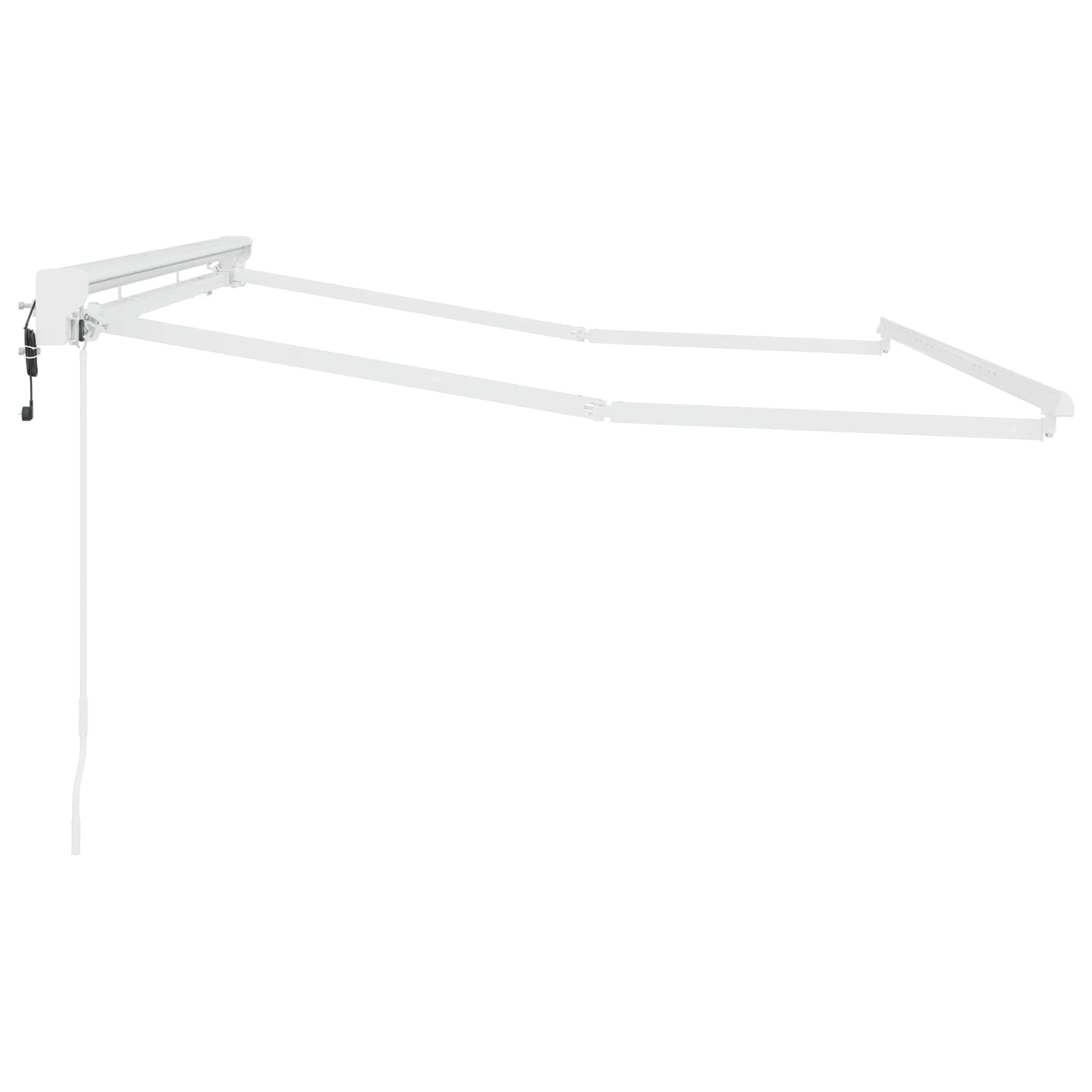 Markisenrahmen Verstellbar Weiß 2,5 x 2 m Stahl