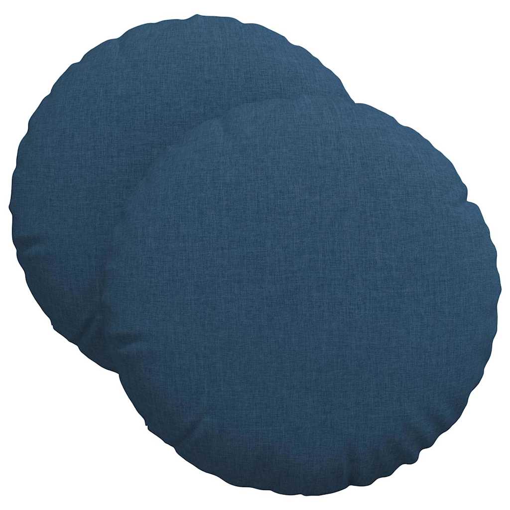 Sitzkissen 2 pcs Hellgrau Ø30 x 13 cm Stoff