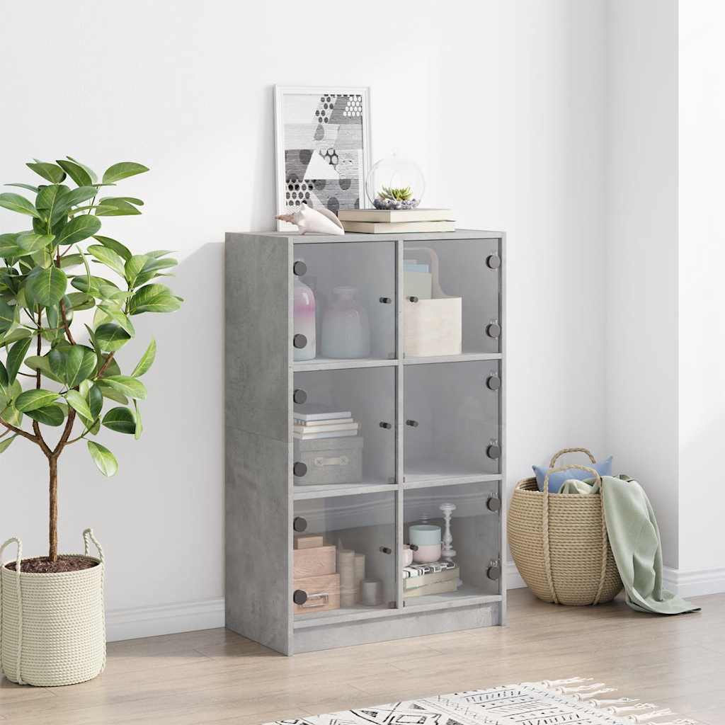 Bücherregal mit Türen Weiß 136x37x109 cm Holzwerkstoff