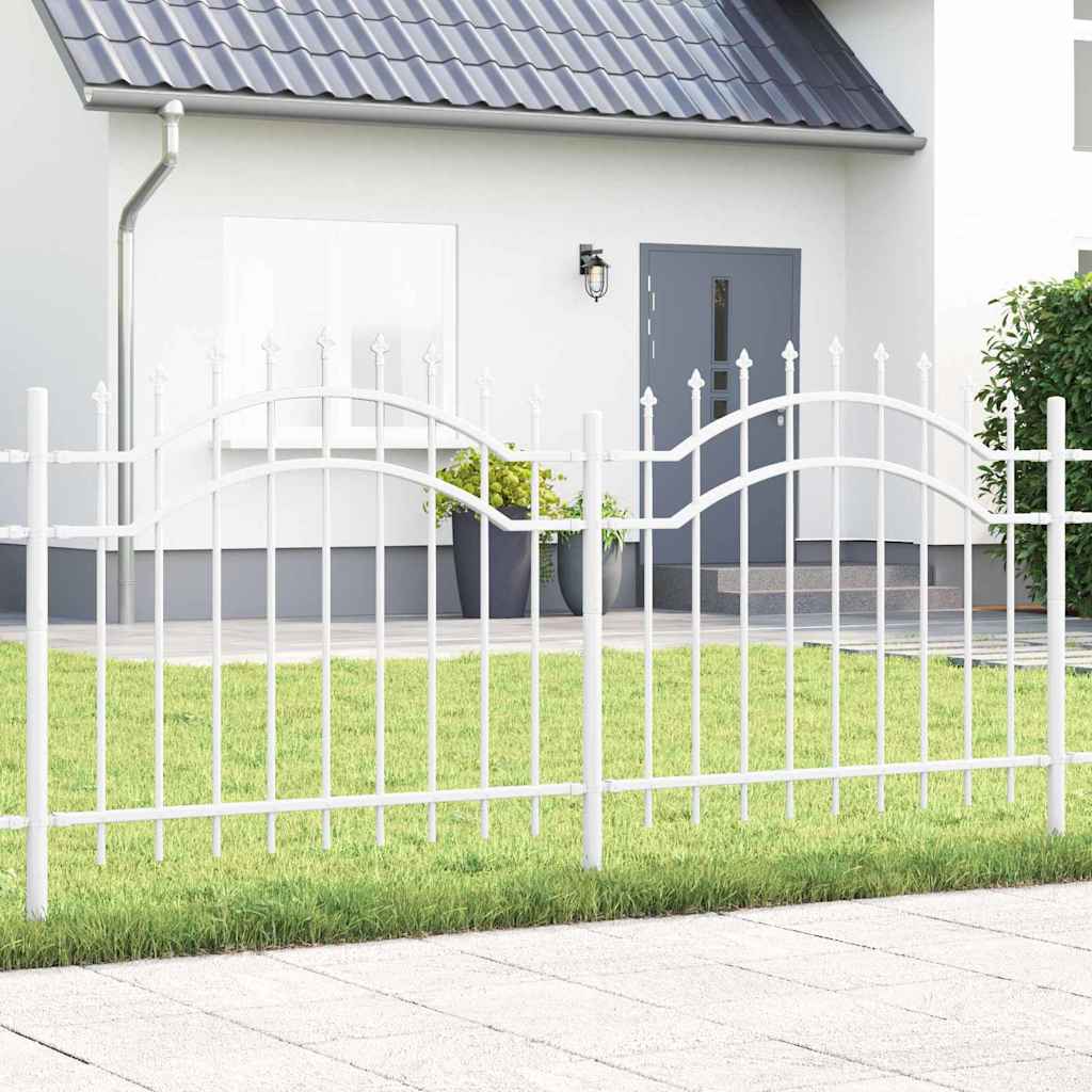 Gartenzaun Woerden mit Speerspitze Schwarz 240 x 75 cm Stahl