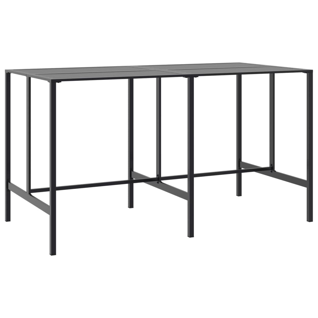 Bartisch Schwarz 50x50x110 cm Pulverbeschichteter Stahl