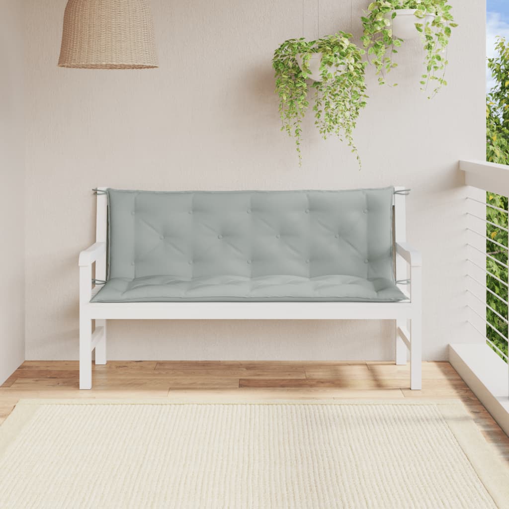 Gartenbank-Auflagen 2 Stk. Melange Anthrazit 100x50x7 cm Stoff