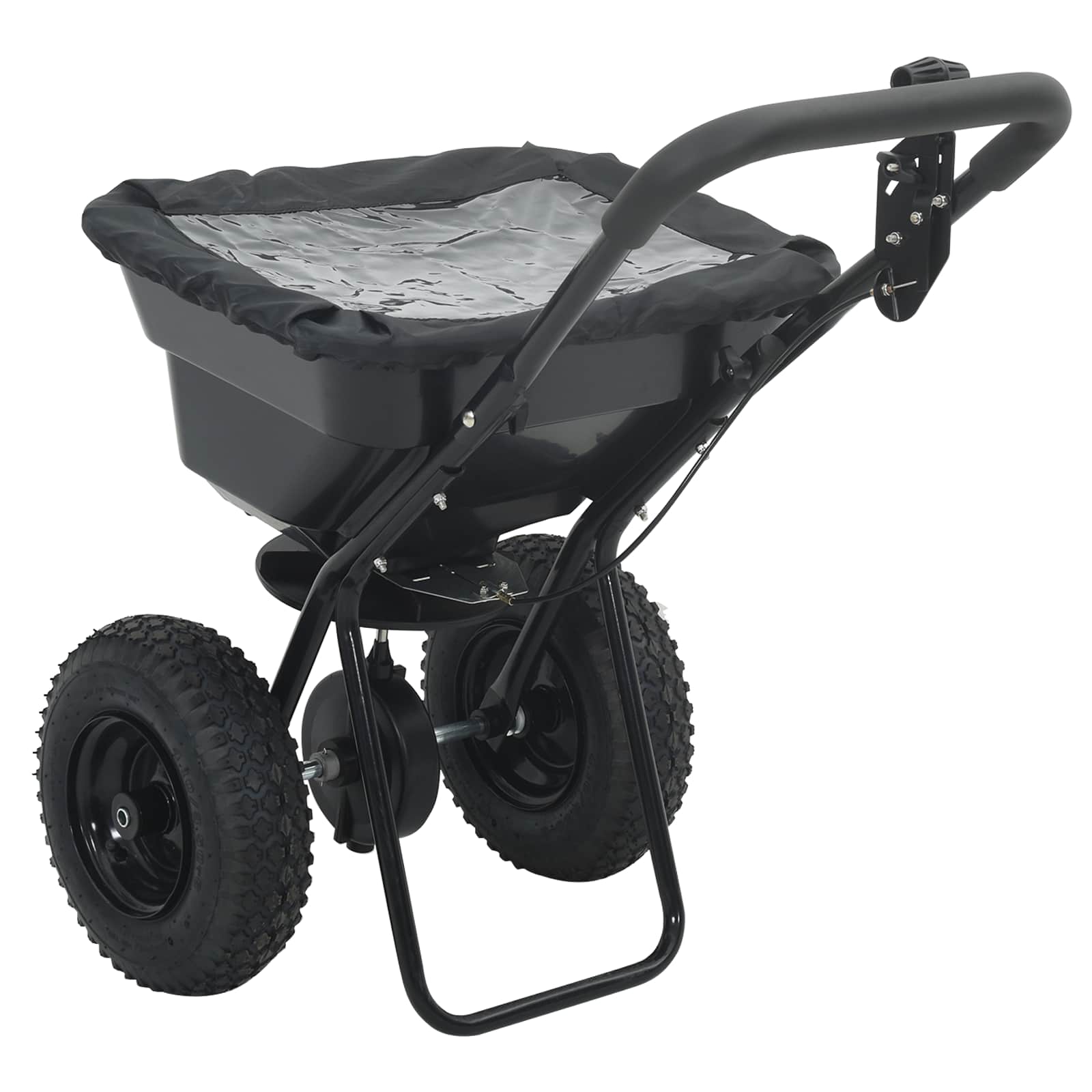 Streuer Schwarz 82 x 46 x 75 cm PVC und Stahl