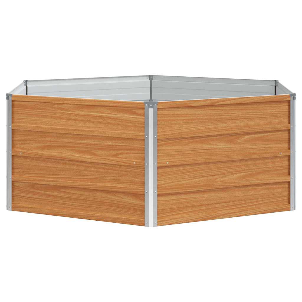 Garten-Hochbeet 129x45 cm Verzinkter Stahl Silber