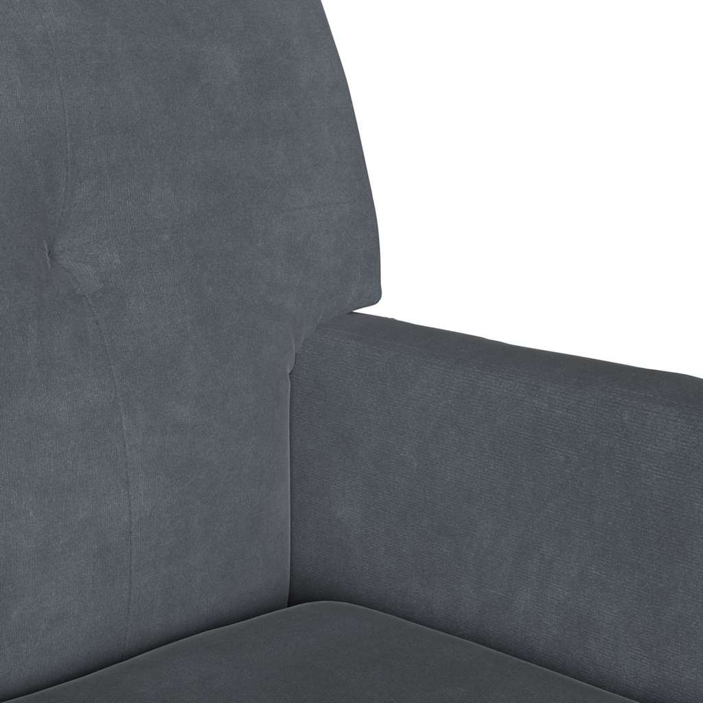 Chesterfield Bank Hellgrau 112 x 65,5 x 75 cm Samt
