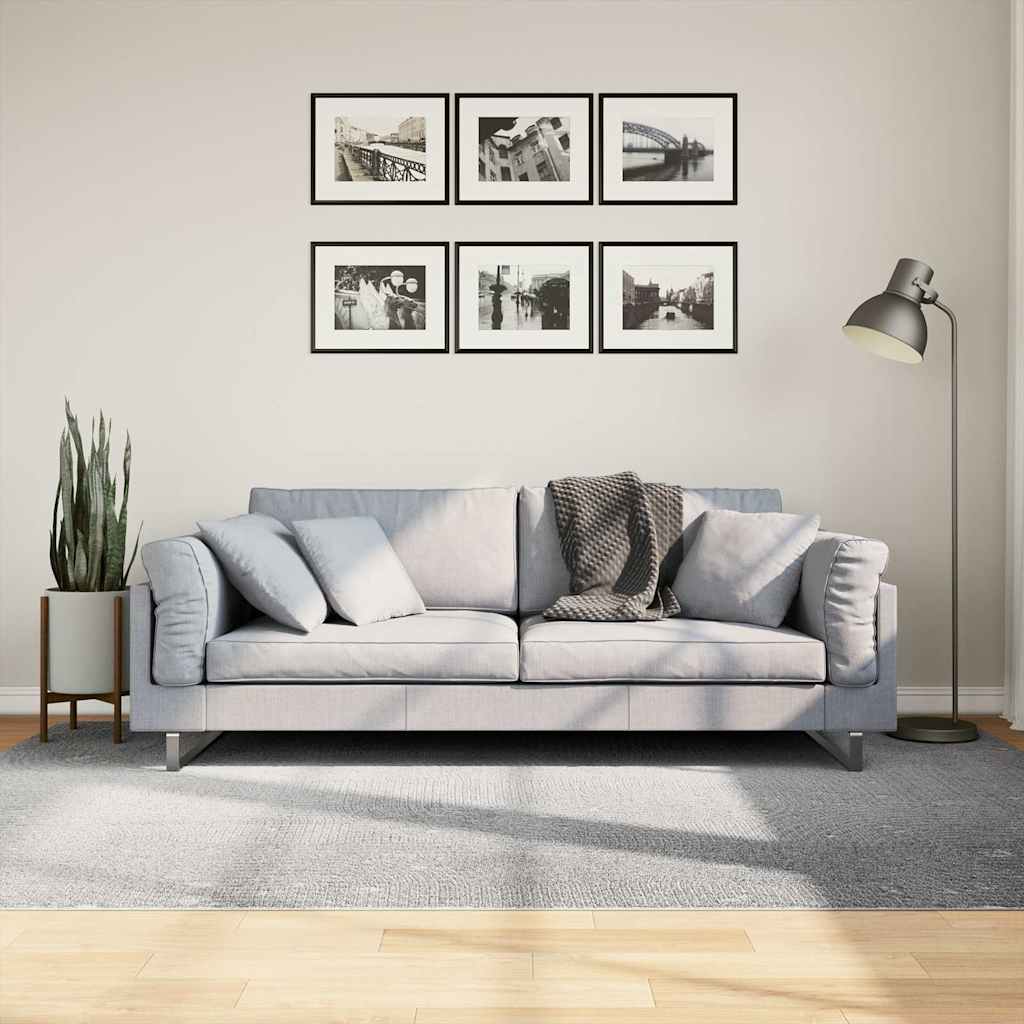 Teppich IZA Kurzflor Skandi-Stil Anthrazit 80x150 cm
