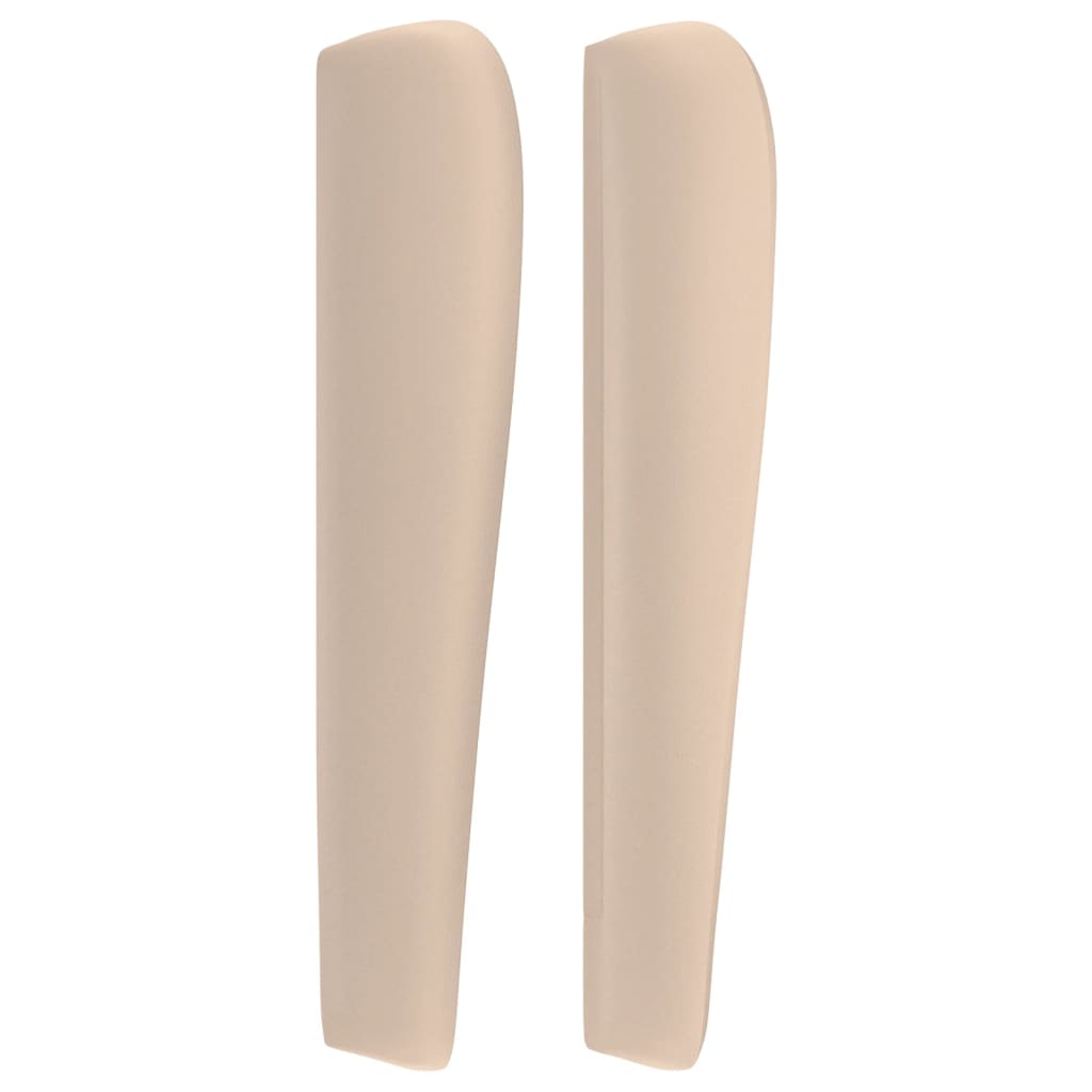 Kopfteil mit Ohren Creme 83x23x78/88 cm Kunstleder
