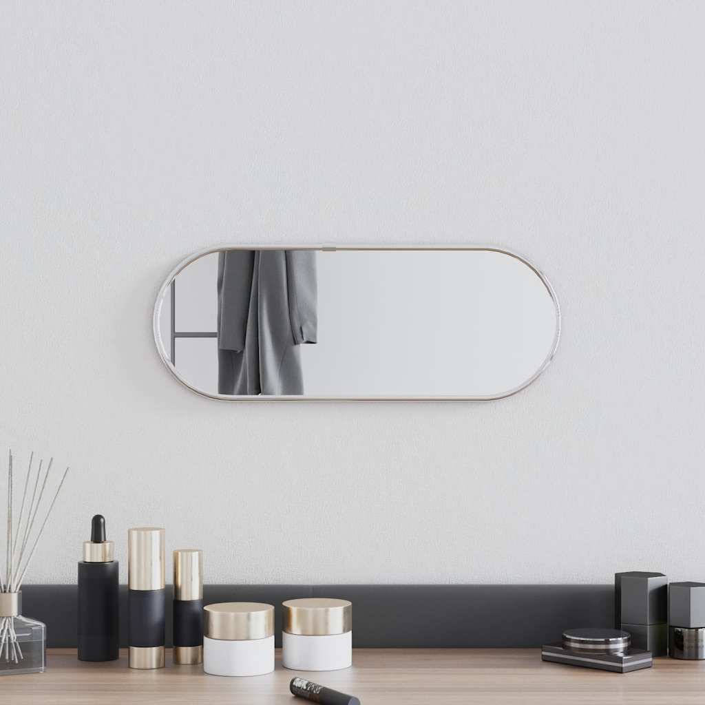 Wandspiegel Silbern 50x20 cm Oval