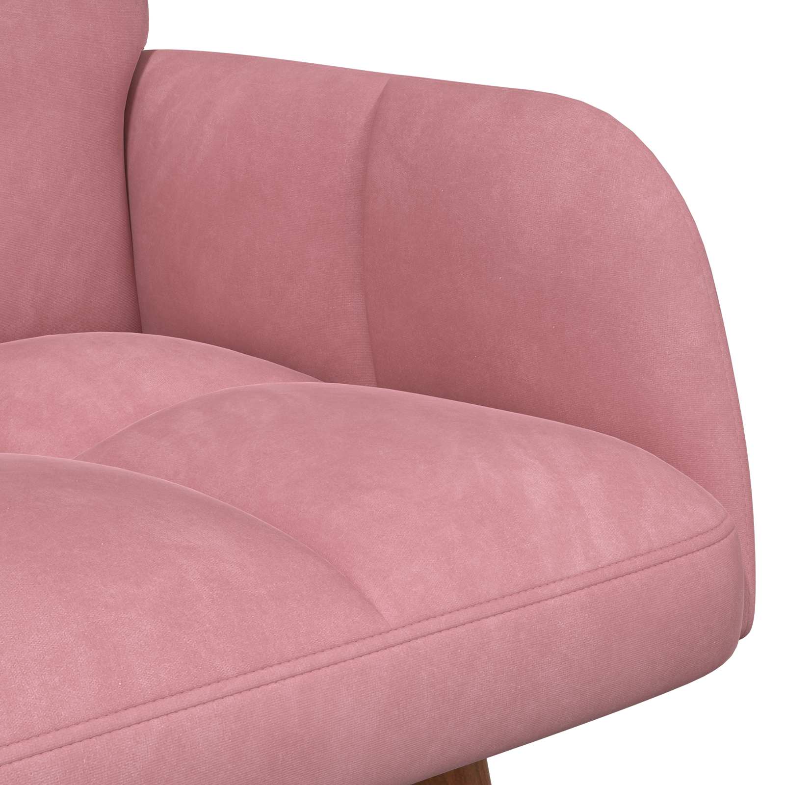 2-Sitzer Sofa Hellgrau 115 x 61 x 87 cm Samt (V)