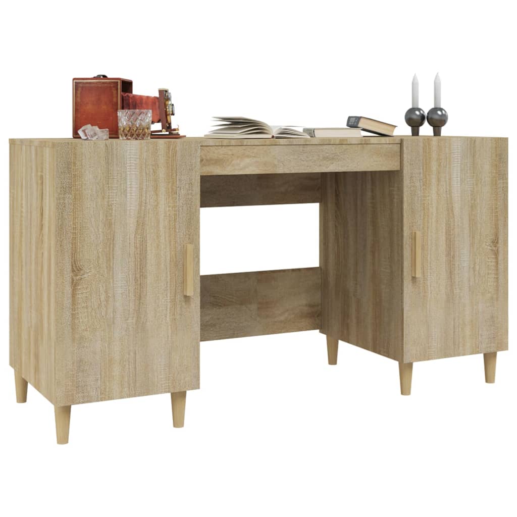 Schreibtisch Weiß 140x50x75 cm Holzwerkstoff