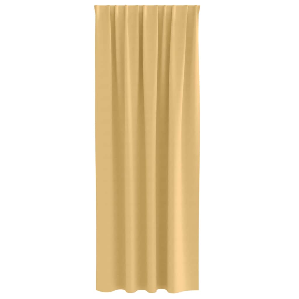 Verdunkelungs-Vorhänge mit Ringen 2 pcs Beige 140 x 140 cm
