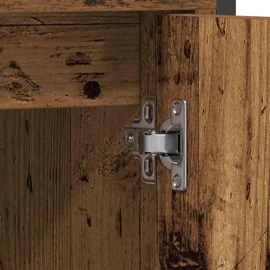 3-tlg. Badmöbel-Set Schwarz Holzwerkstoff