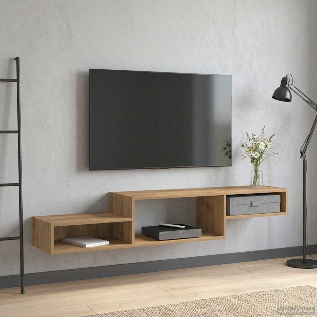 Wandmontierter TV-Schrank Wandhalterung Weiß 150 x 28 x 26 cm