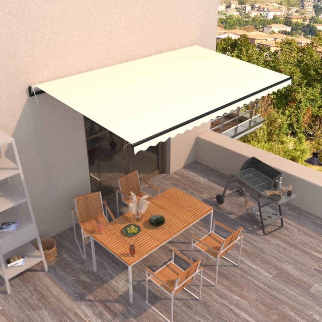 Markise Automatisch Einziehbar 350x250 cm Creme
