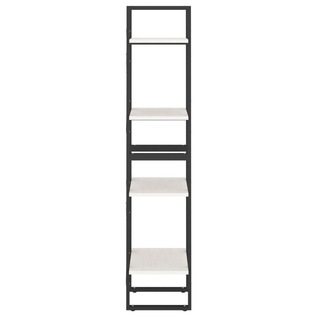 Bücherregal 2 Fächer Weiß 40x30x70 cm Holzwerkstoff
