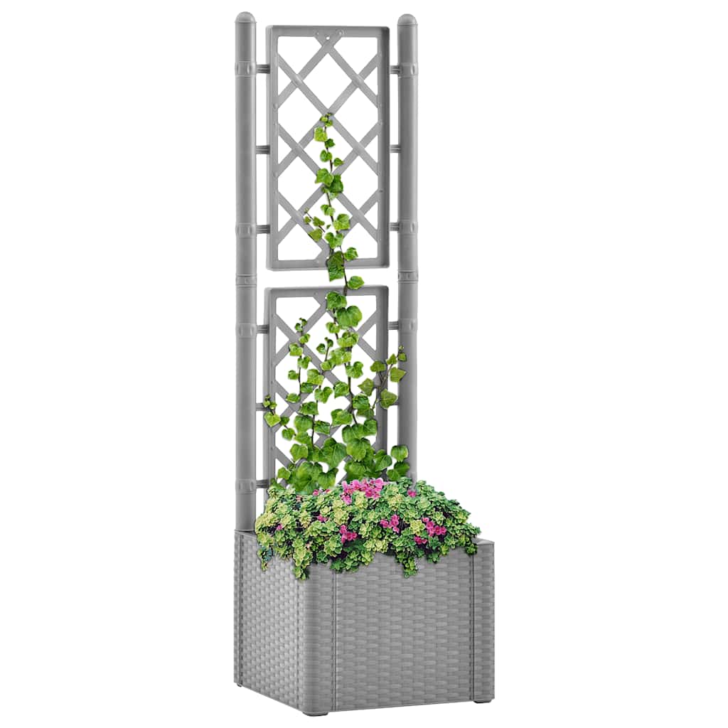 Garten-Hochbeet mit Spalier und Selbstbewässerungssystem Mokka