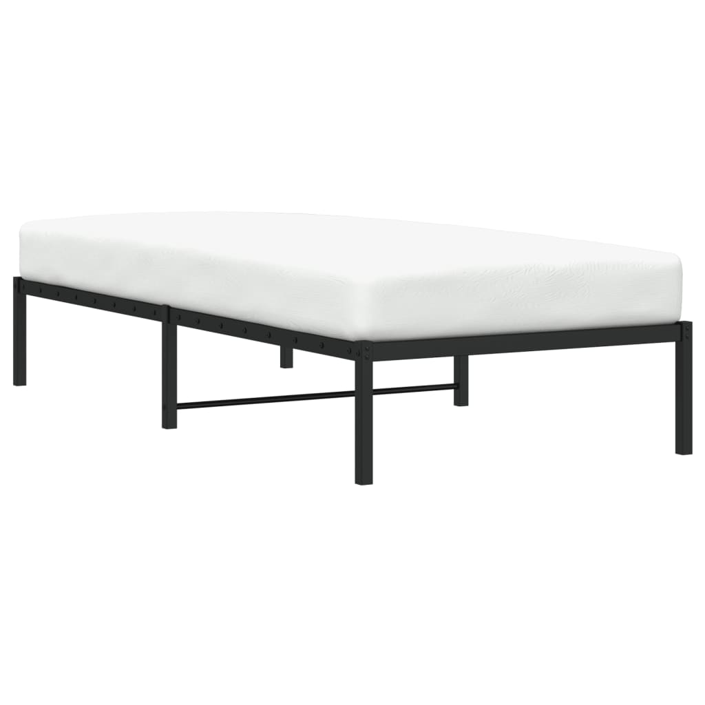 Bettgestell Metall Schwarz 75x190 cm