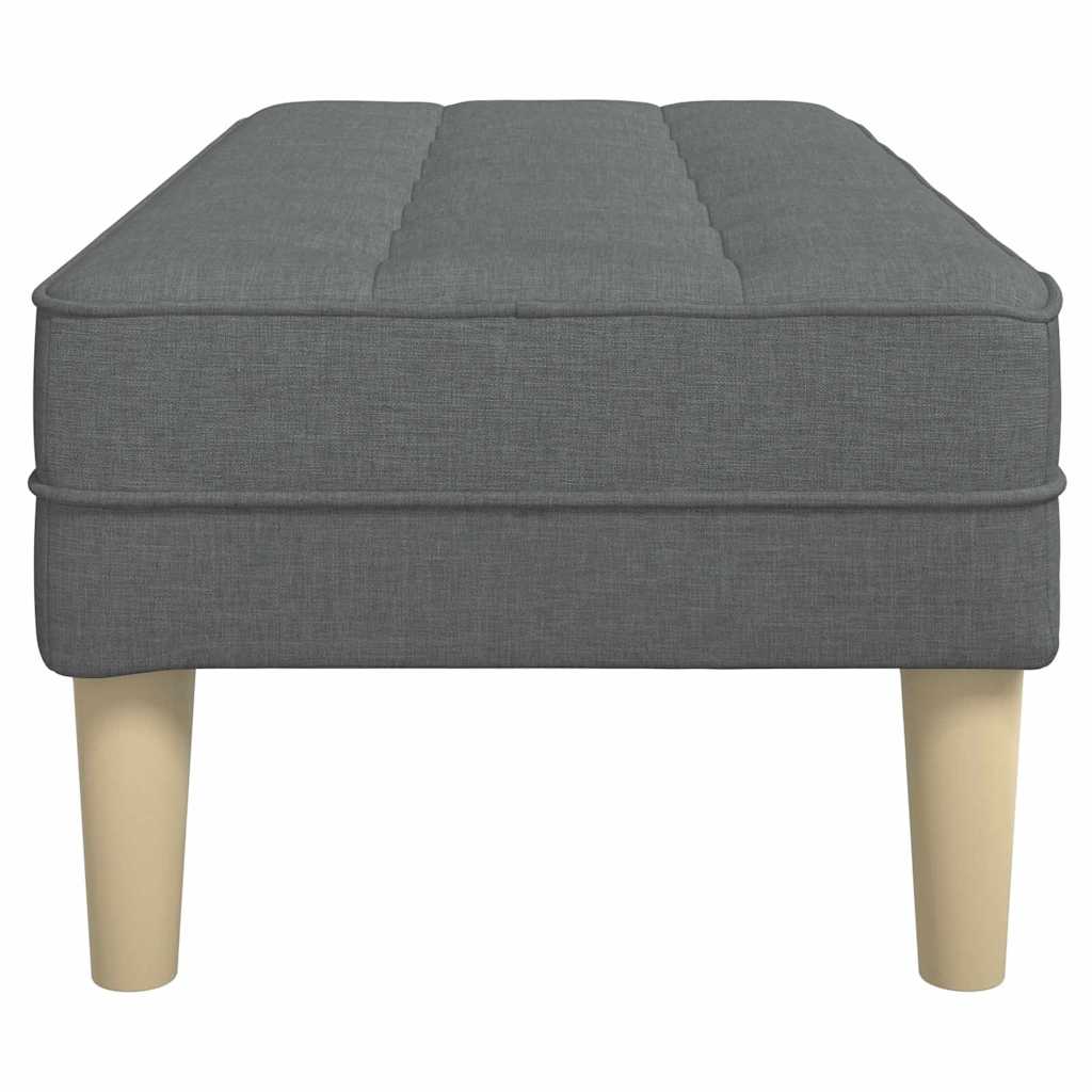 Bank mit Kissen Hellgrau 113 x 57 x 39 cm Stoff
