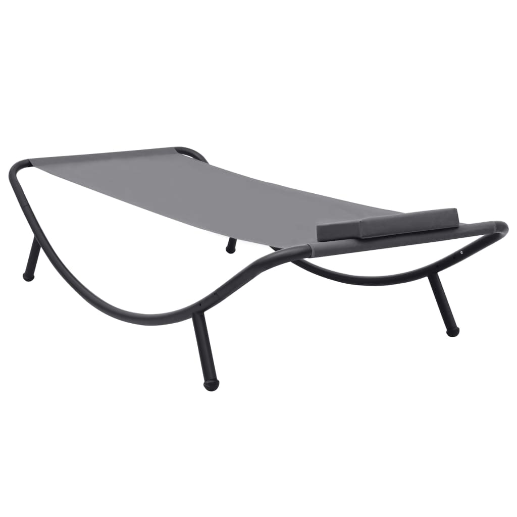 Gartenbett Creme 200x90 cm Stahl