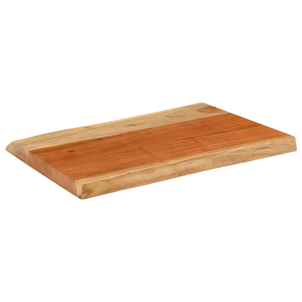 Tischplatte 40x40x2,5 cm Rechteckig Massivholz Akazie Baumkante