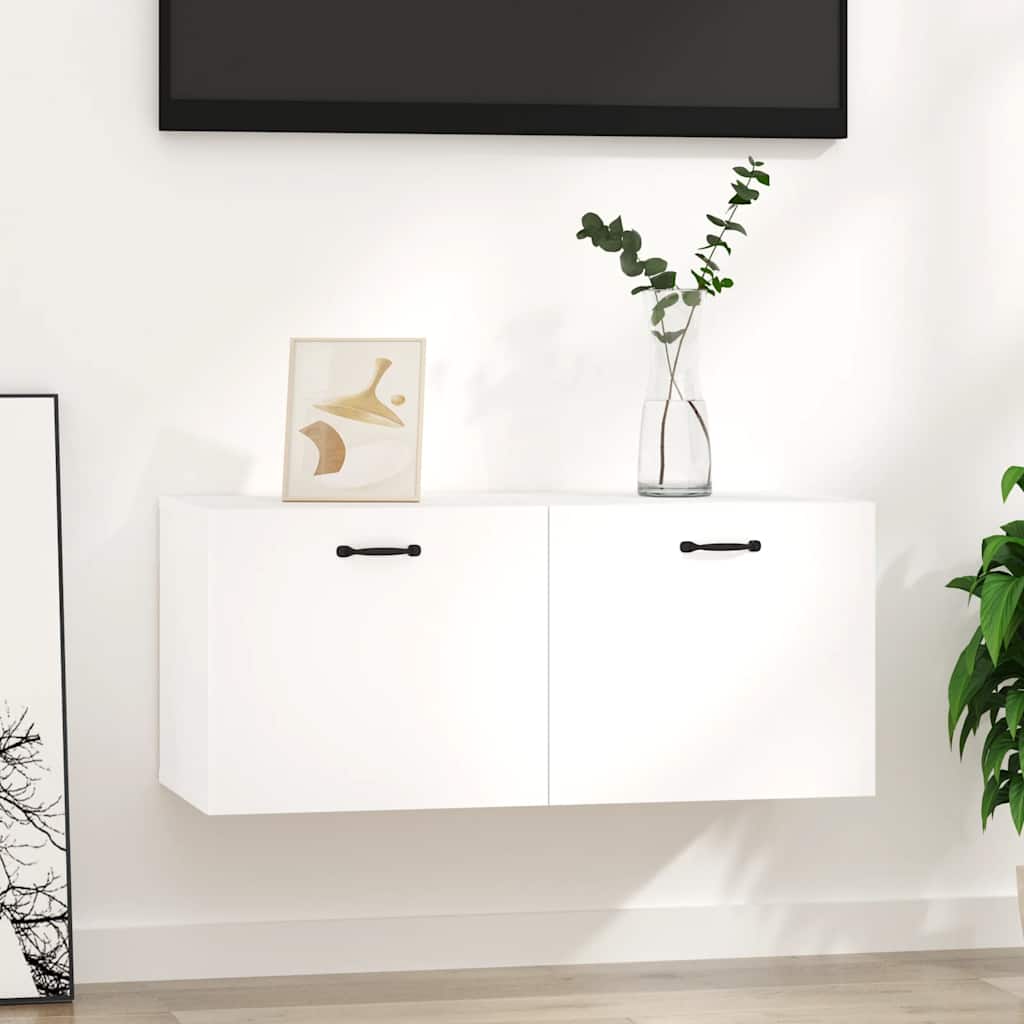 Wandschrank Weiß 80x36,5x35 cm Holzwerkstoff