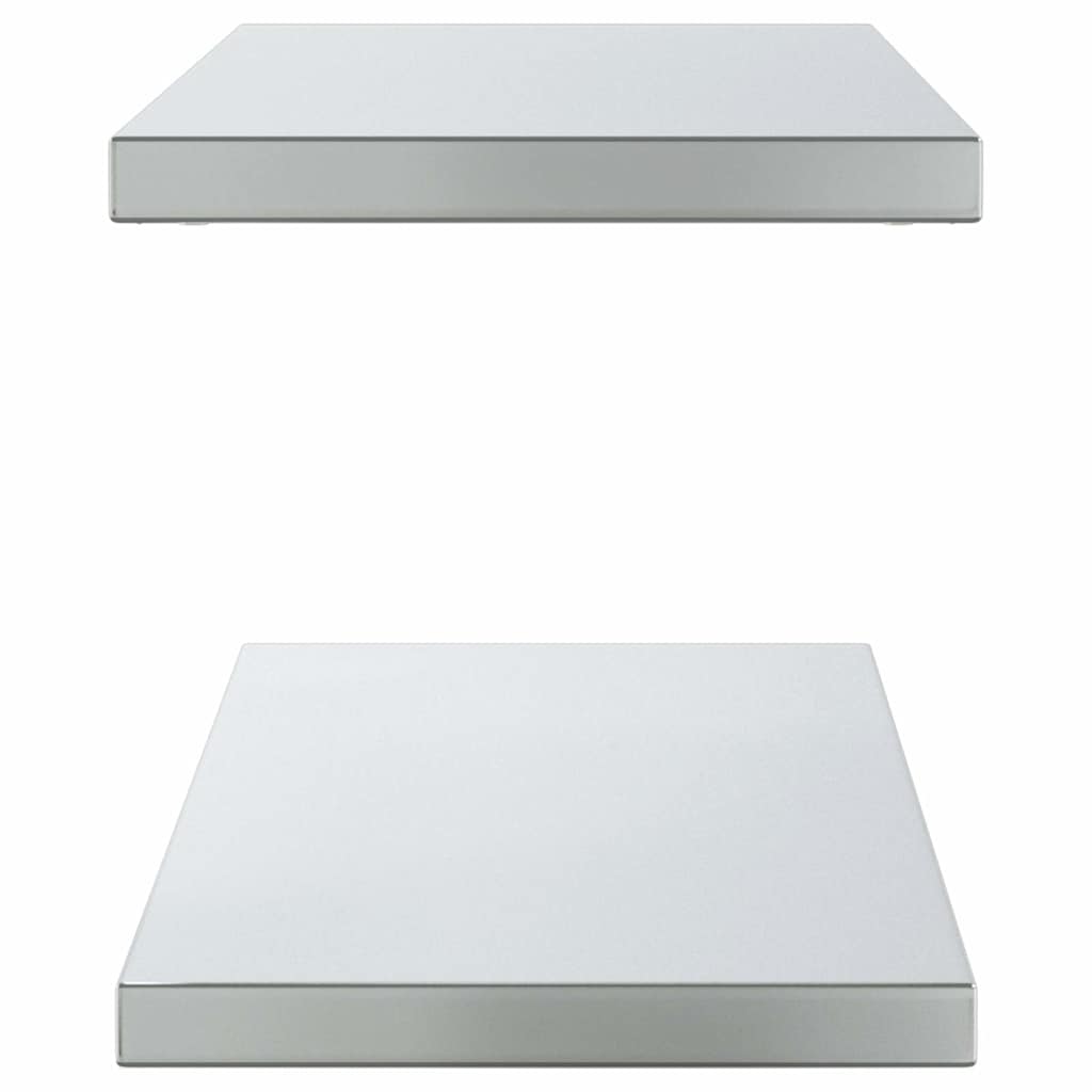 Wandregale 2 Stk. 100x40 cm Silbern Edelstahl