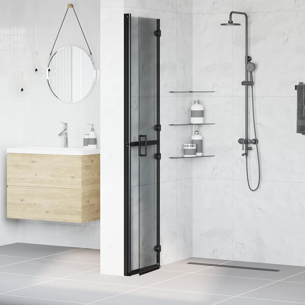 Faltbare begehbare Duschwand Transparentes ESG Glas 70x190 cm
