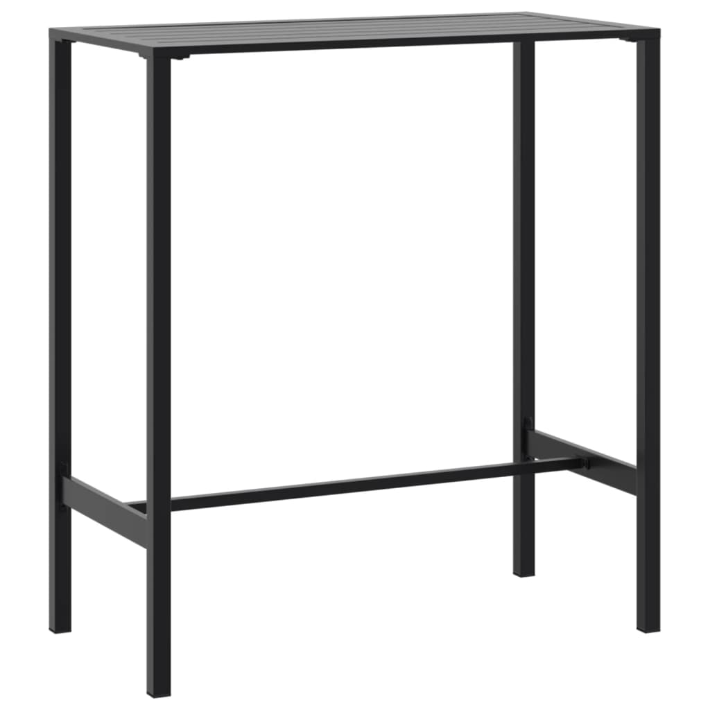 Bartisch Schwarz 50x50x110 cm Pulverbeschichteter Stahl