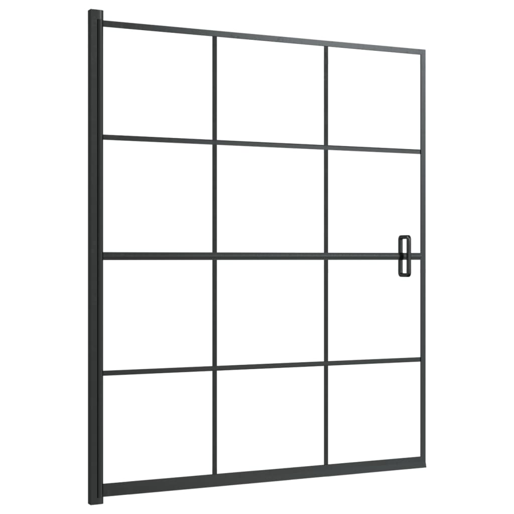Duschkabine ESG 80x140 cm Schwarz