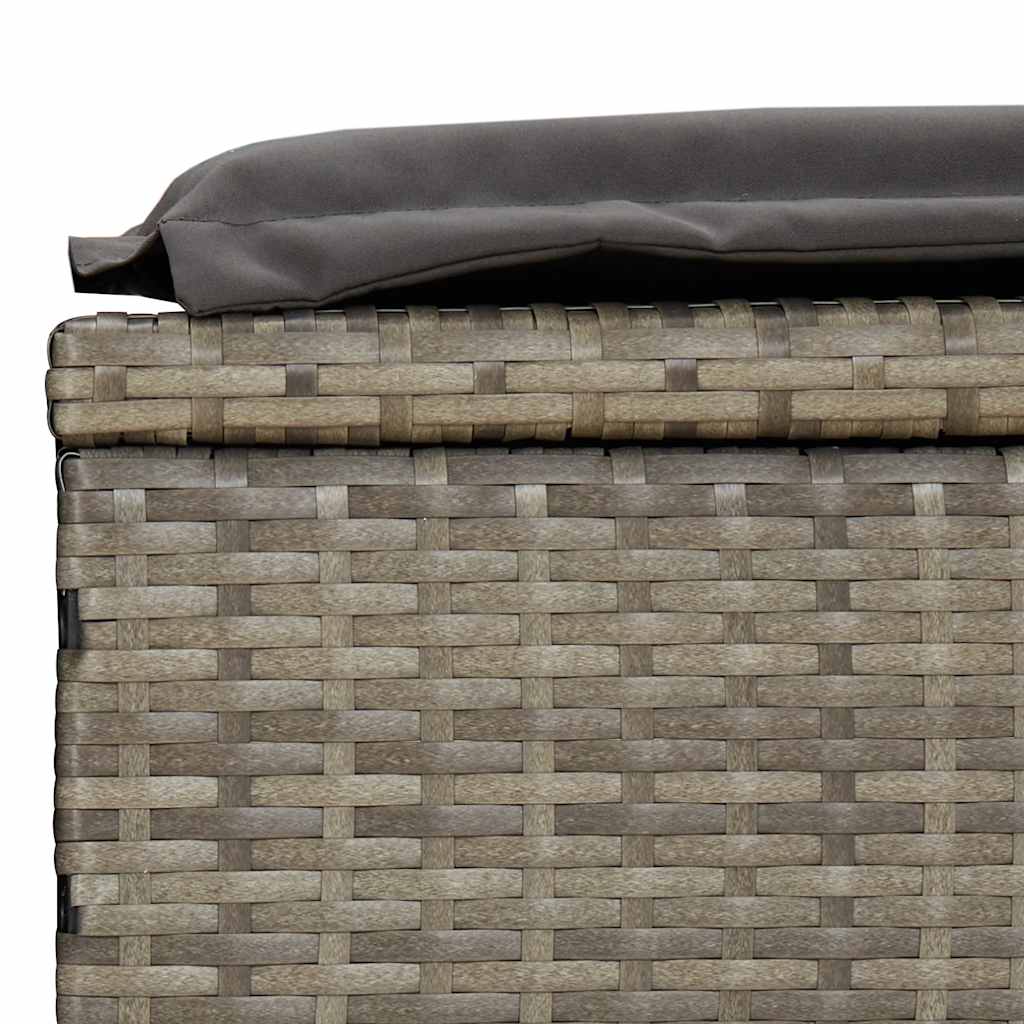 Sonnenliege 1 Stk. mit Tisch Schwarz Poly Rattan