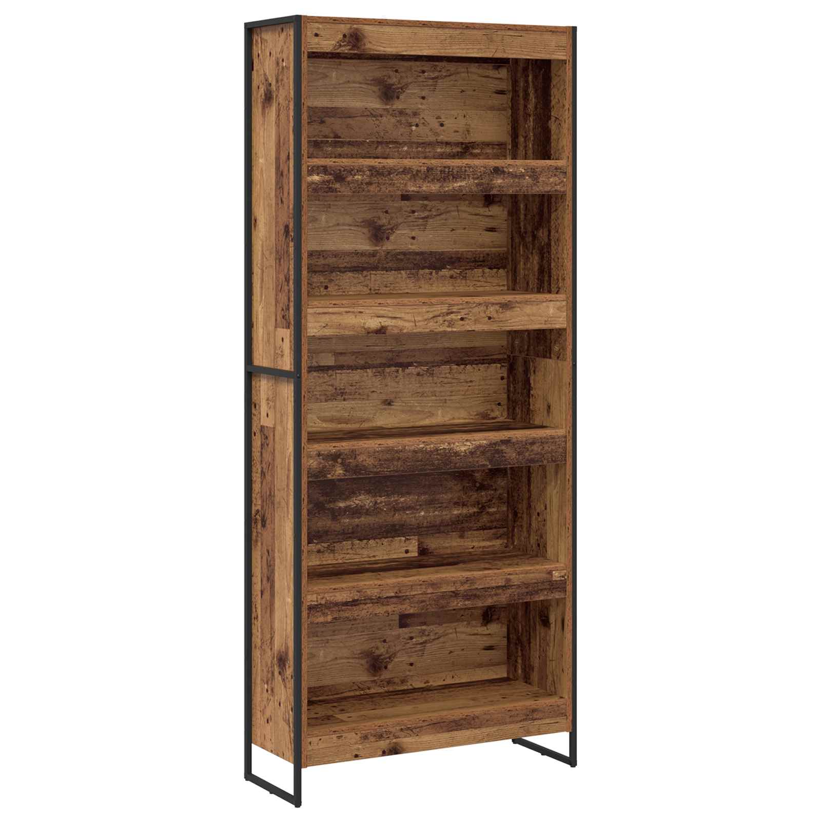 Bücherregal 2 pcs Schwarz Eichen-Optik 60 x 30 x 189,5 cm